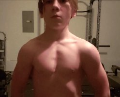 Tristan 14 Flexing Power Boy